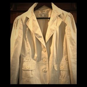 Ann Taylor LOFT Cream Jacket
